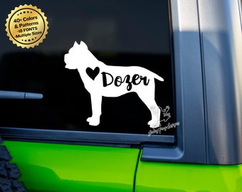 Personalized Cane Corso Decal for Cars, Tumblers, Laptops & More - Custom Cane Corso Window Sticker - Dog Mom Gift - Pet Name Vinyl Decal