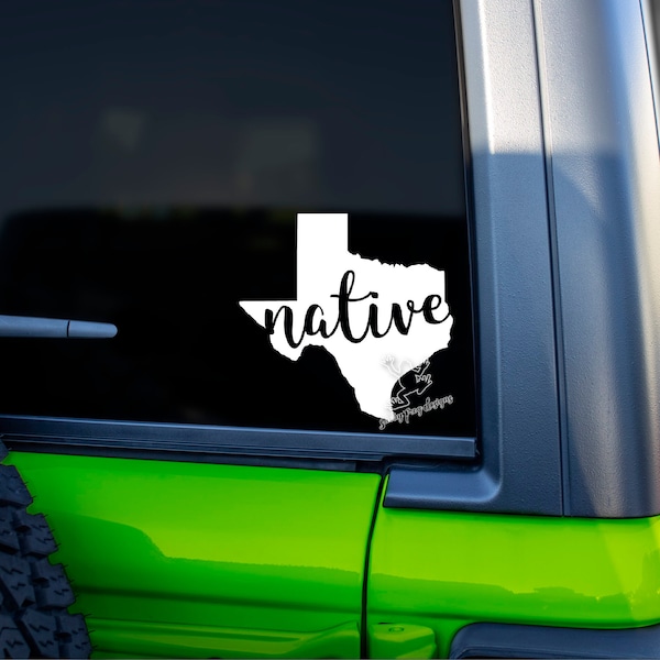 Texas Native Decal for Cars, Tumblers, Laptops and More - Texas State Pride Vinyl Window Sticker - Texas Local Decal - Home State Vinyl