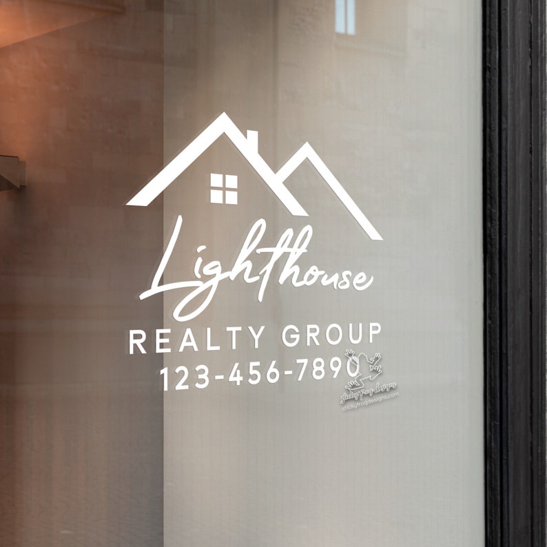 Realtor Decal Sign Personalized Realtor Decal - Custom Realty Car Window Sticker - Real ...