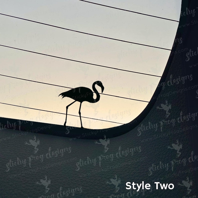 Flamingo Easter Egg Decal - Small Flamingo Sticker - Tiny Bumper Stickers - Hidden Decal - Flamingo Decal - Bird Gift - Flamingo Flock image 3