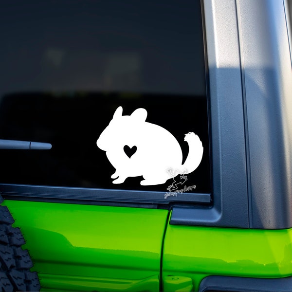 Chinchilla Decal for Cars, Tumblers, Laptops and More! - Chinchilla Vinyl Sticker - Chinchilla Gift - Cute Chinchilla Window Decal