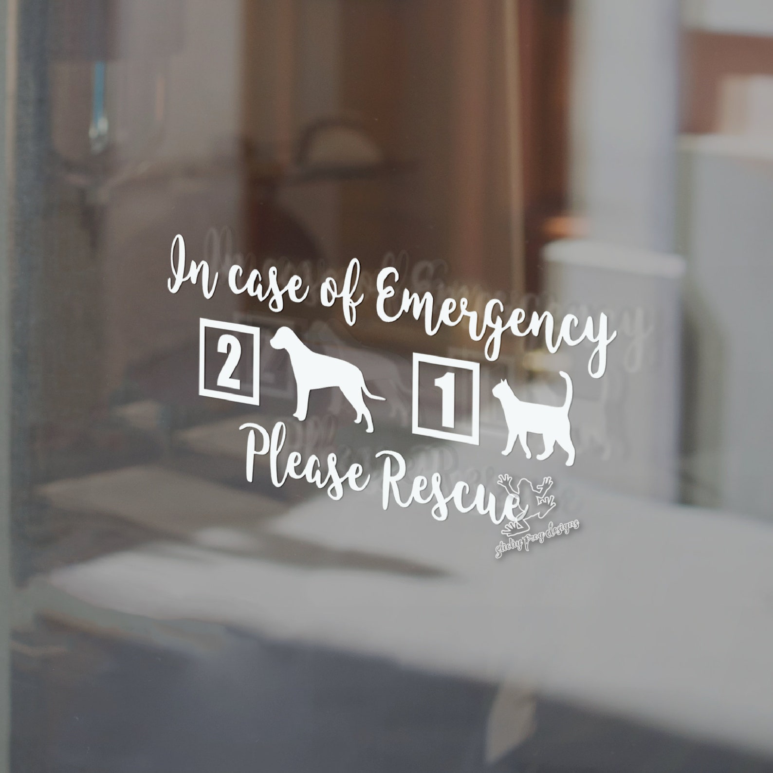 Pet Emergency Rescue Sticker - Pets Inside Decal - in Case of Emergency ...