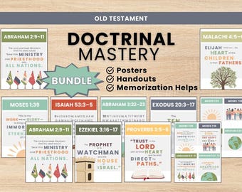 Ensemble de ressources pour maîtriser l'Ancien Testament (Église de Jésus-Christ des Saints des Derniers Jours) | Affiches, cartes mémoire et outils de mémorisation