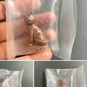 Vintage keramische miniatuurdieren: Wade England Cat (new) & Donkey - APART VERKOCHT
