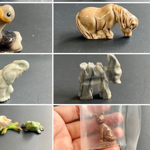 Vintage Ceramic Miniature Animals Cat Monkey Duck Frogs Elephant Horse Hagen Renaker Miniature Animal Dollhouse Miniatures Collectables gift