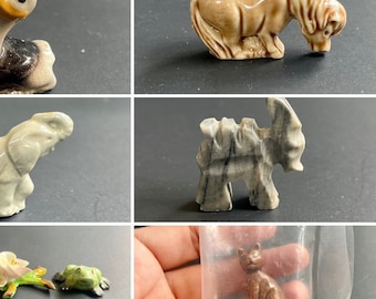 Vintage Ceramic Miniature Animals Cat Monkey Duck Frogs Elephant Horse Hagen Renaker Miniature Animal Dollhouse Miniatures Collectables gift