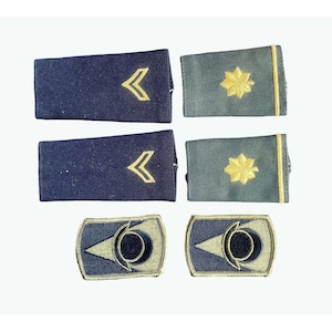 Vintage Military Uniform Patches – Lot of 6 Embroidered Shoulder Patches – Army Militaria Collectible Olive Drab