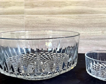 Lot de 8 coupelles en verre granité coloré | Assiettes anciennes