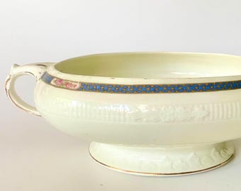 Antique Serving Bowl by WH Grindley Kendal Ironstone | Georgian Ivorie | Rare English China