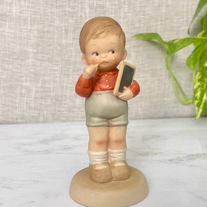 Vintage 1980s &quot;How Do You Spell SORRY&quot; Crying Boy Figurine – Memories of Yesterday by Unesco, Retro Adorable Collectible Decor #114529