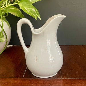 Antique Ironstone China Meakin & Co Pitcher, Antique farmhouse kitchen decor, holiday table decor thanksgiving.
