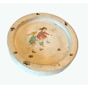 Antique Royal Doulton Baby Plate – Jack and Jill Nursery Rhyme – Vintage Children&#39;s Dish, Baby Shower Gift