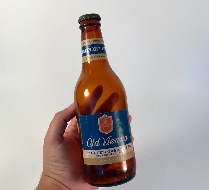 RARE Vintage Old Vienna Beer Bottle with label and cap Etsy