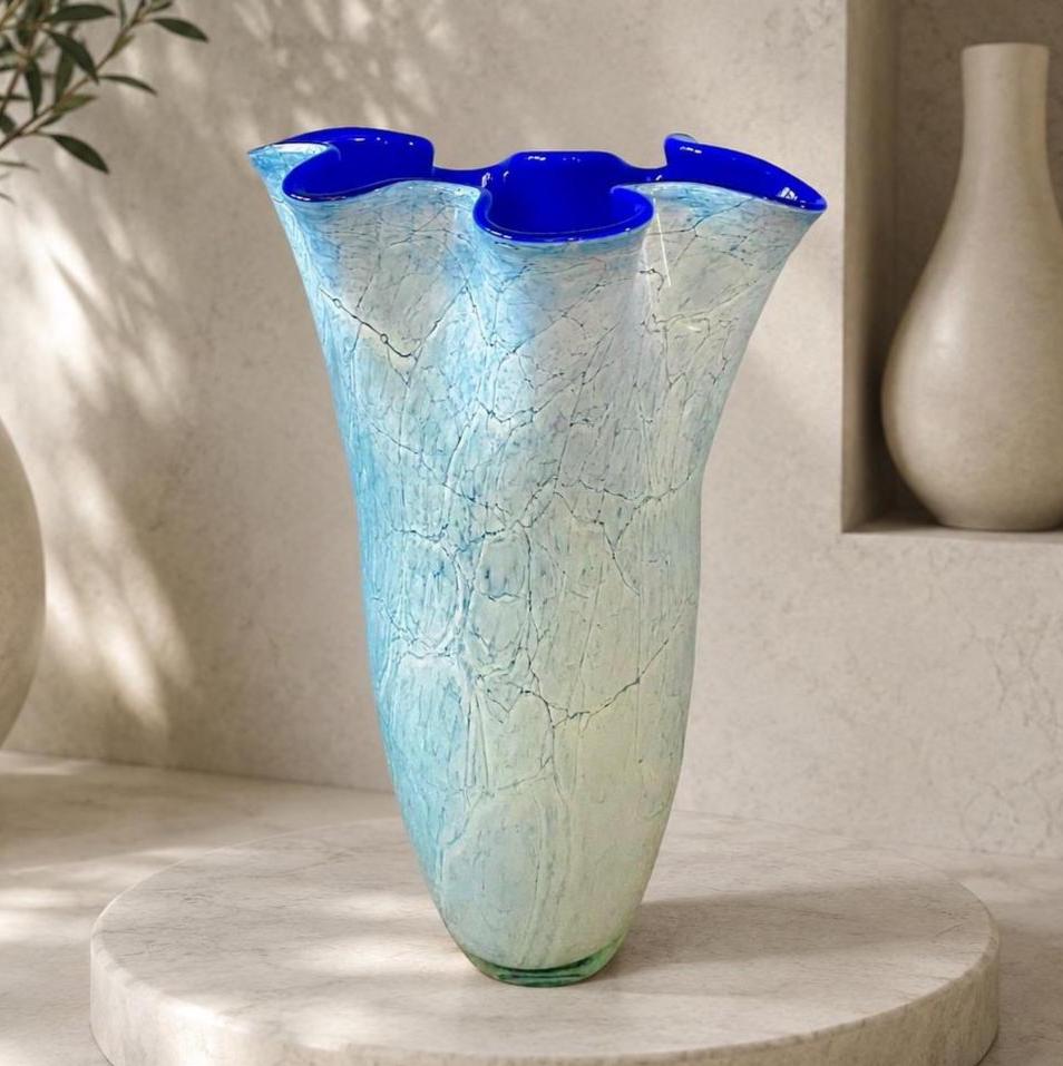 Jozefina Krosno Vase Blue - Etsy