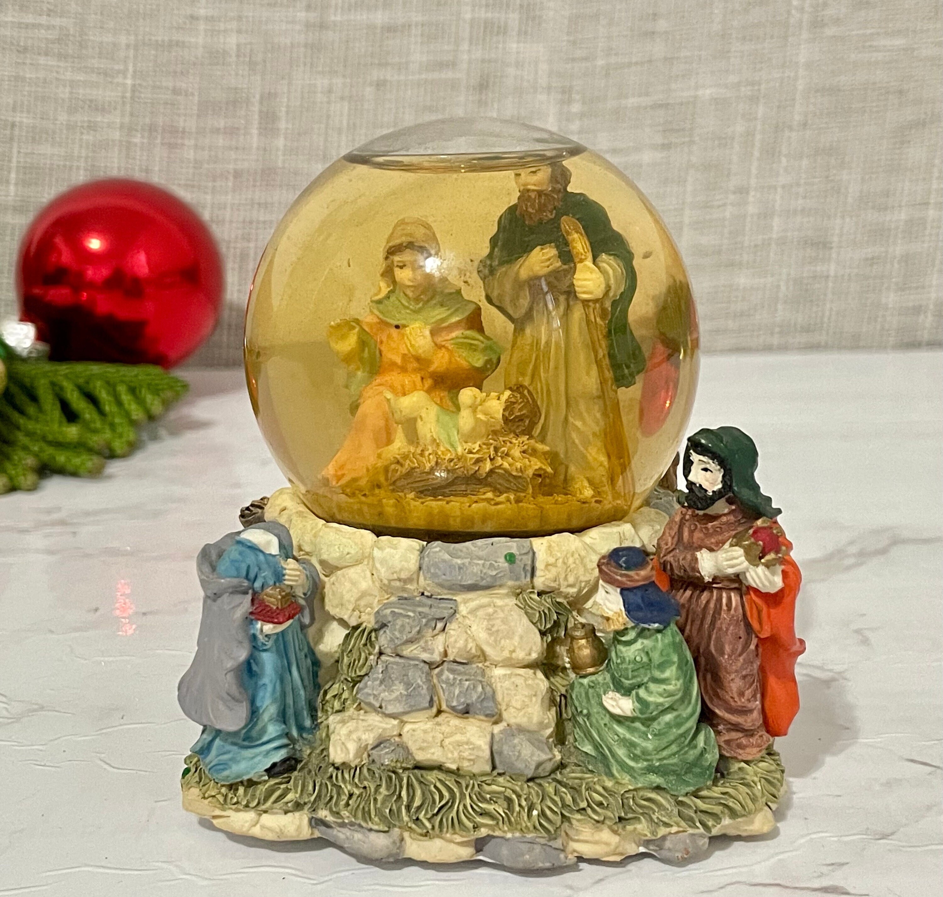 Nativity snow globe deals