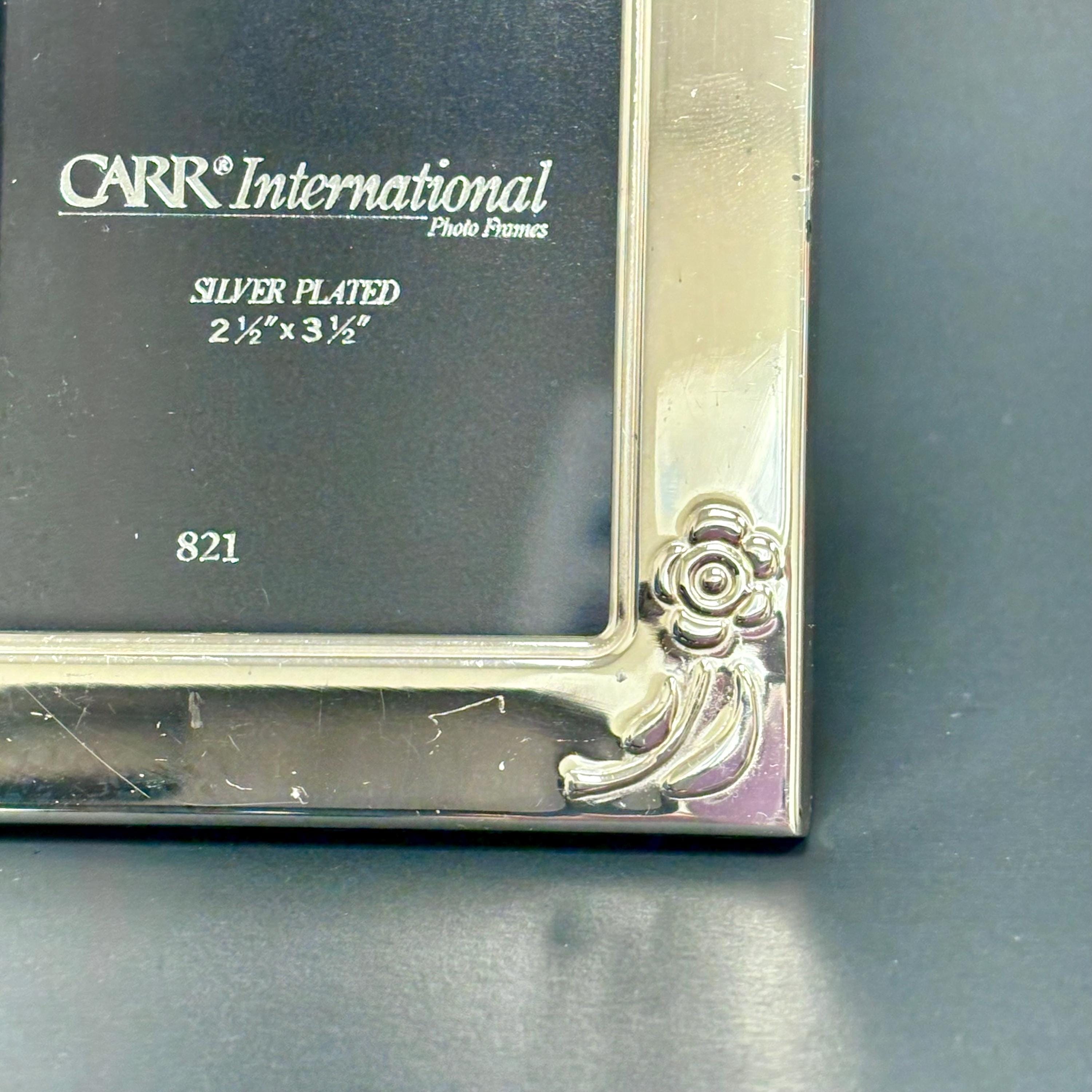 Vintage Carr International Silver-plated Photo Frame | Embossed