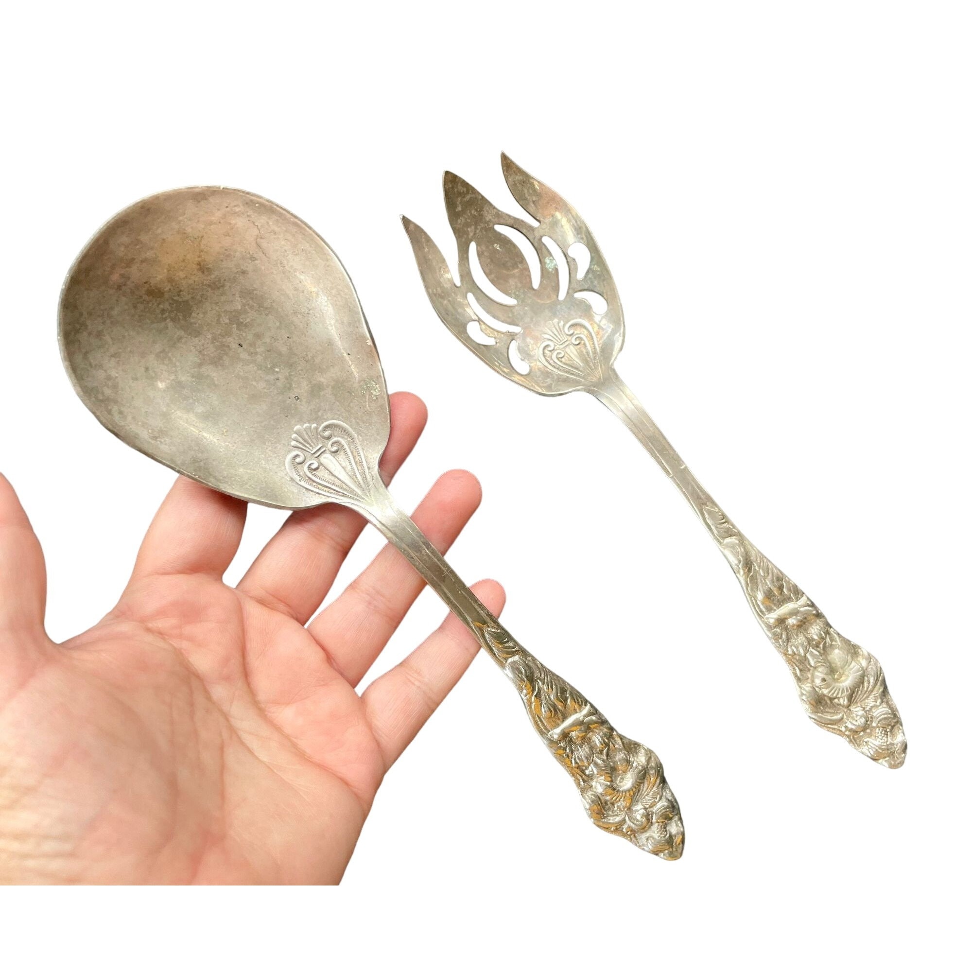 PARMA italy Fork art ヴィンテージジュエリー 6点 g57 Vintage Italy Gold Plated Serving Spoon and Fork Set | eBay