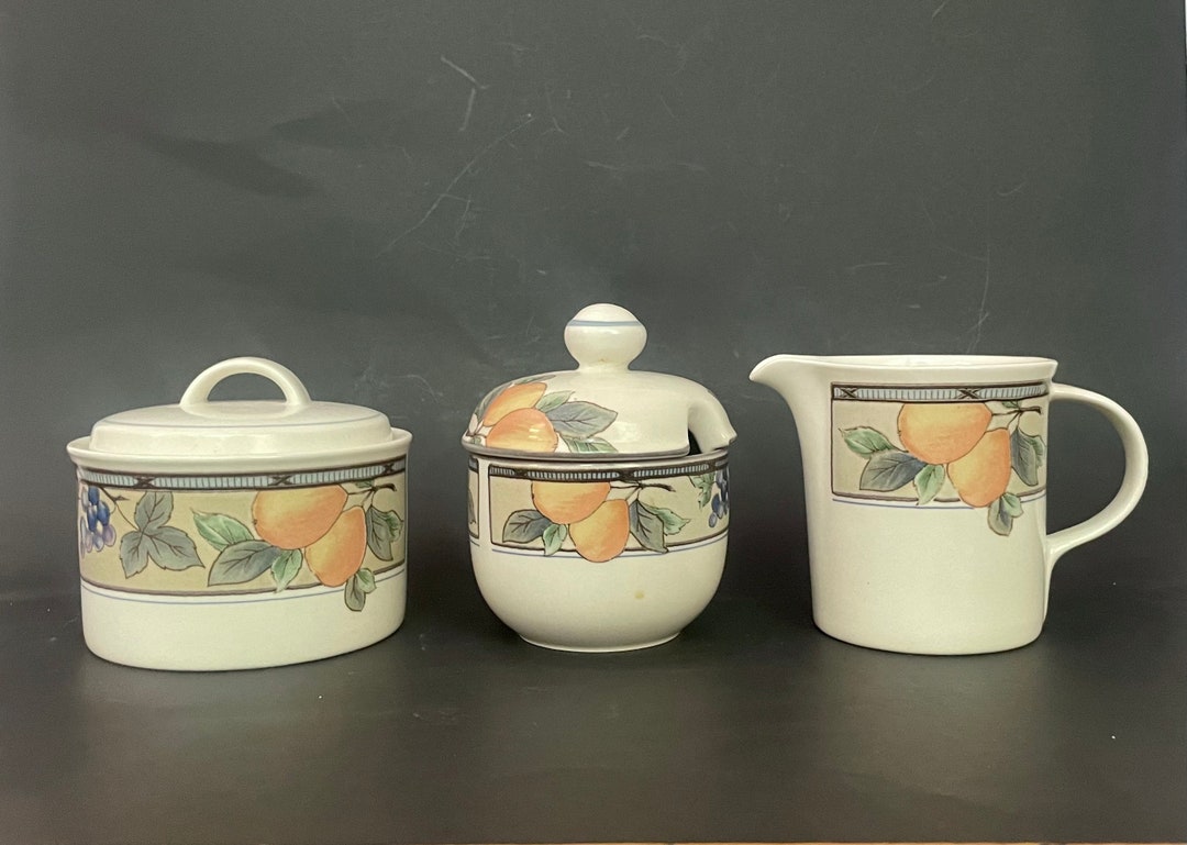 Vintage Mikasa Creamer Sugar Bowl & Jam Jelly Bowl With Lid Etsy