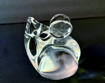 Pisapapeles con figura de ratón de cristal artístico vintage – Diseño minimalista y original