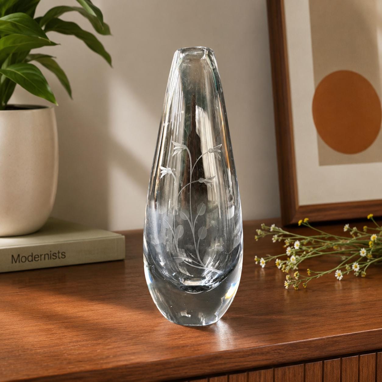 Kosta Boda Etched Vase - Etsy