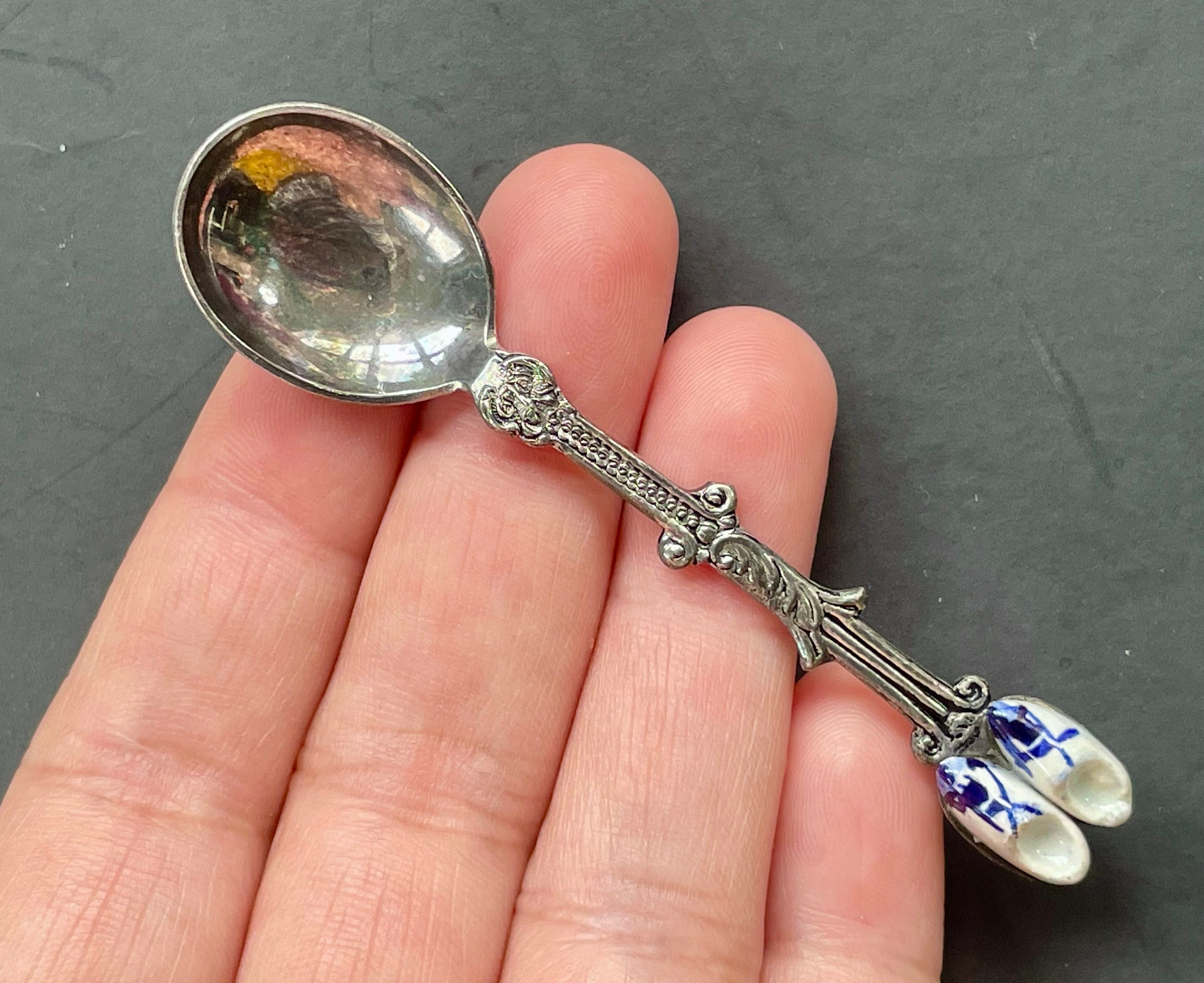 最大90％オフ！ vintage mini spoon ❀ スプーン 若葉色 ivv-jva.com