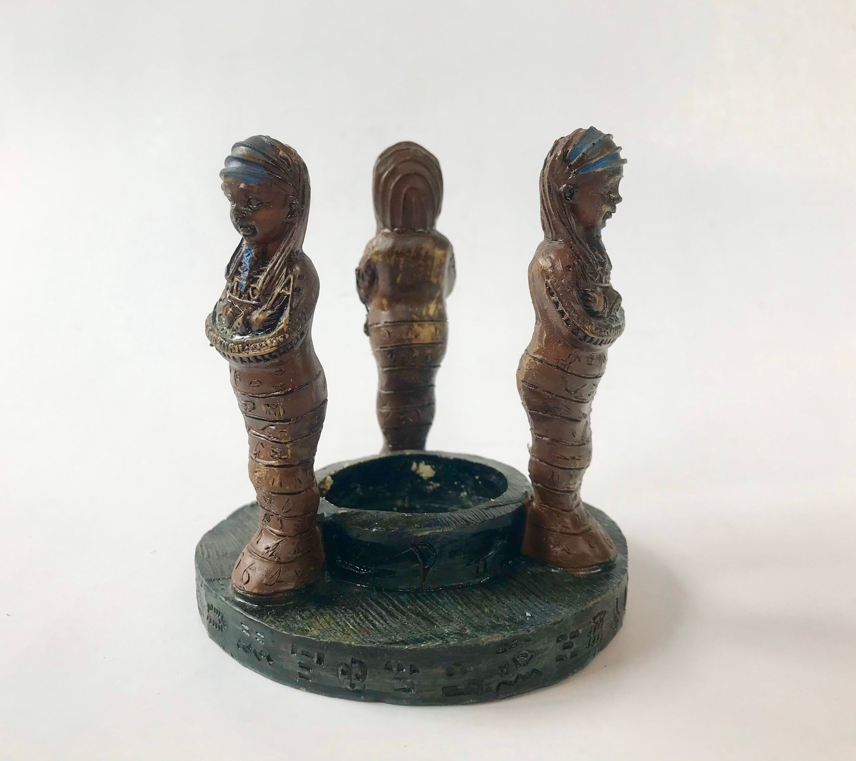 Egyptian Pharaoh Mummy Candle Holder Ancient Egypt Lover Etsy UK