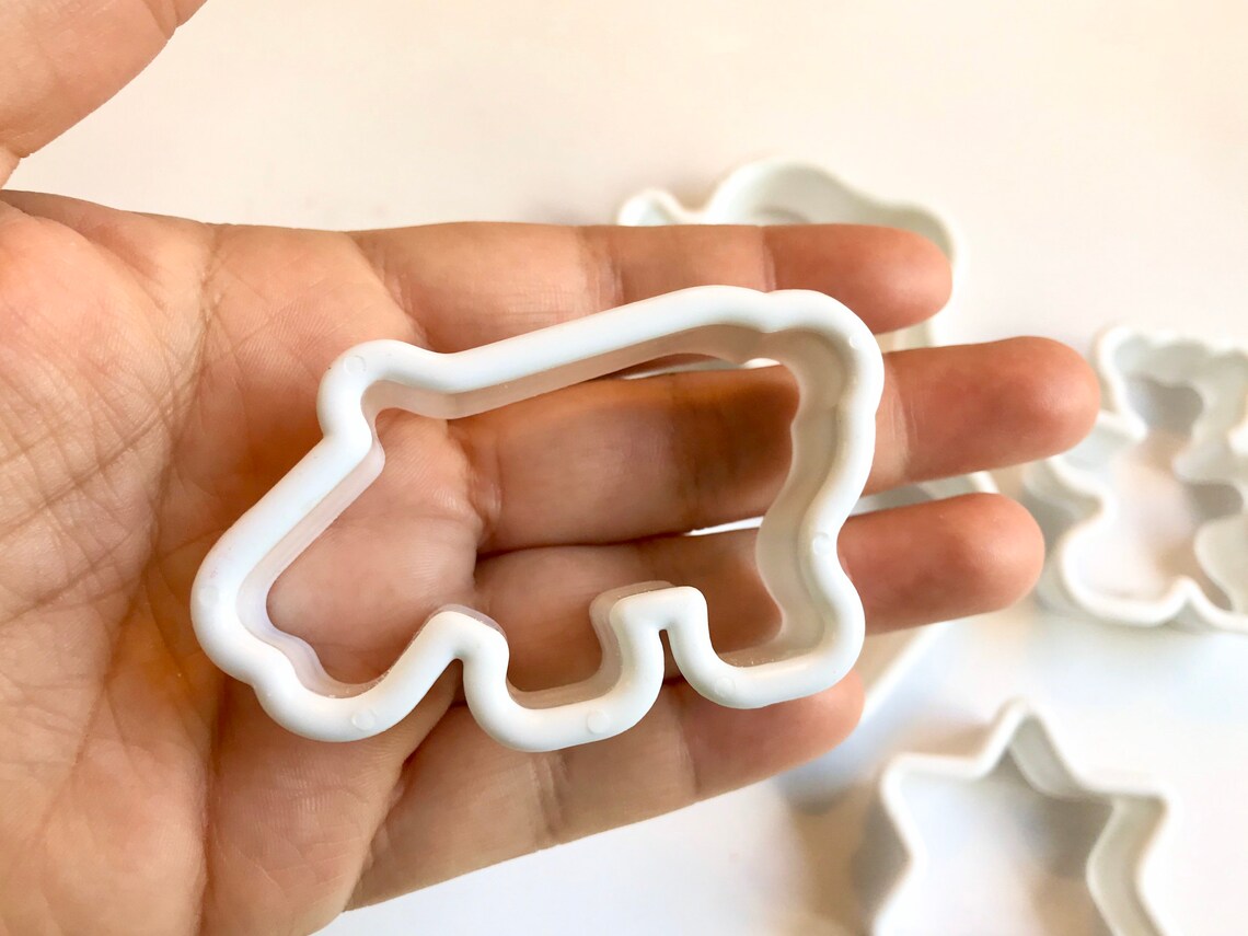 Lot of 5 Cookie Cutters in White Plastic Including a Star of Etsy UK