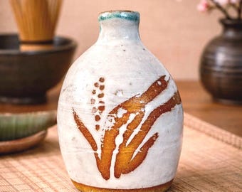アンティークの日本酒ボトル ― 陶器製、1910年、明治時代（商品番号