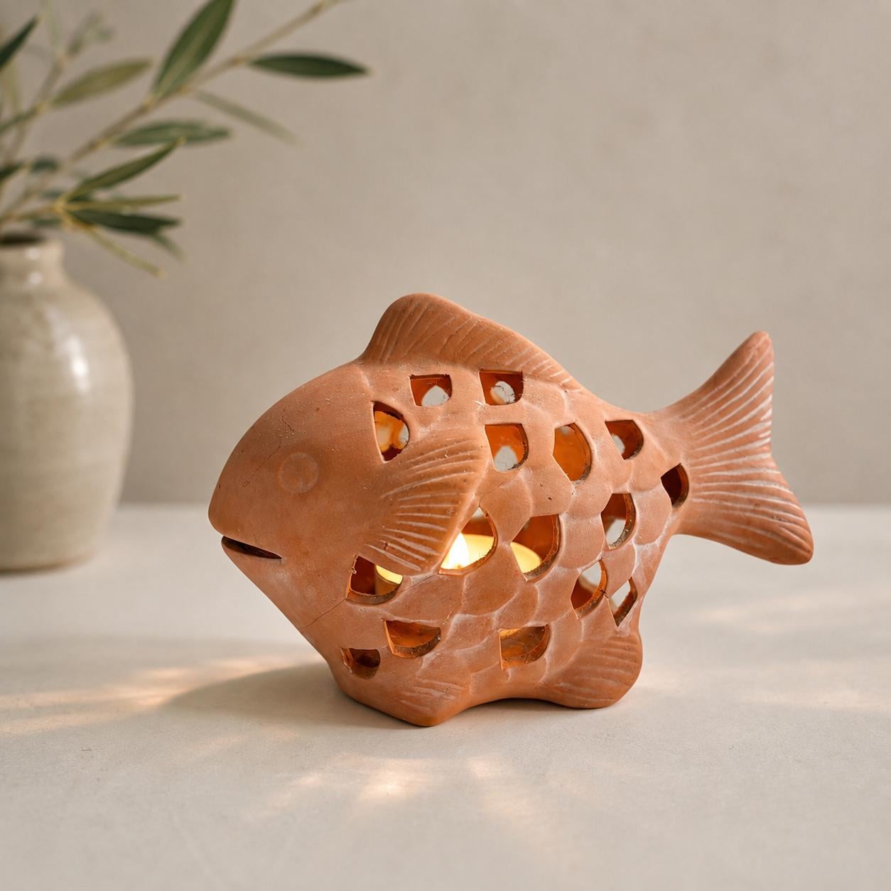 Ceramic Fish Candle Holder - Etsy