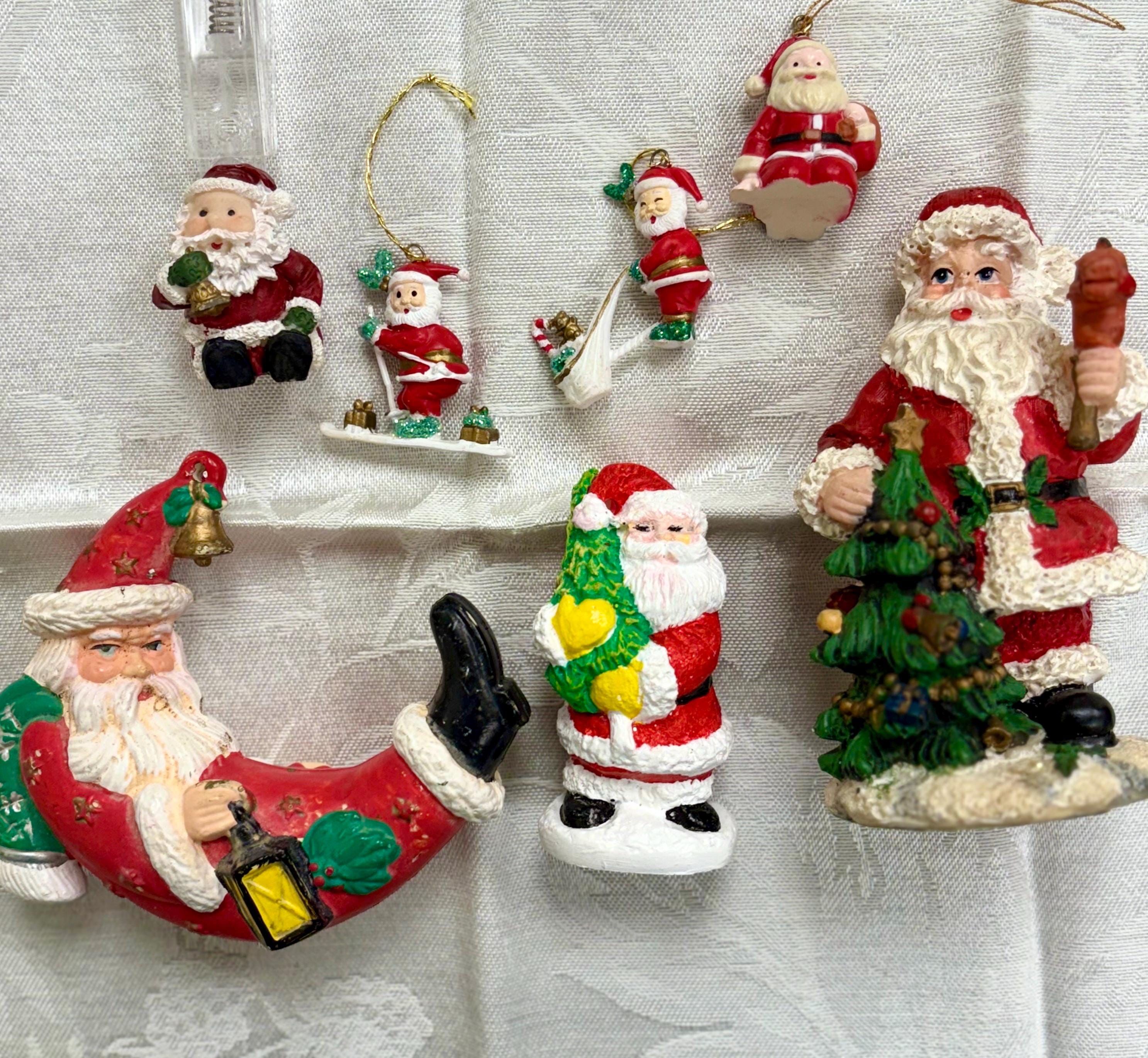ヴィンテージサンタオーナメントセット – クリスマスデコレーション7点