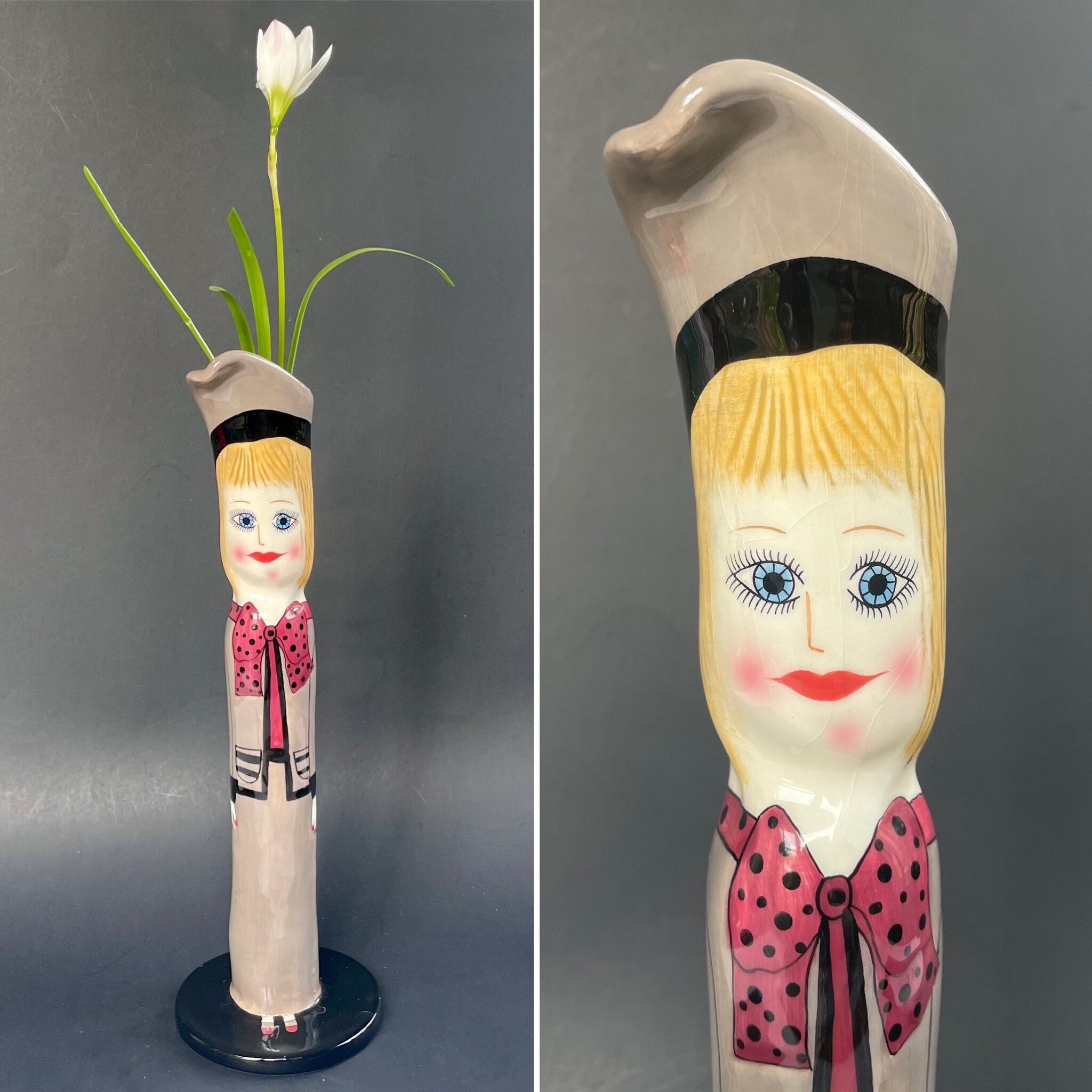 Vintage Susan Paley by Ganz Bud Vase 12 in Candlestick, Vintage