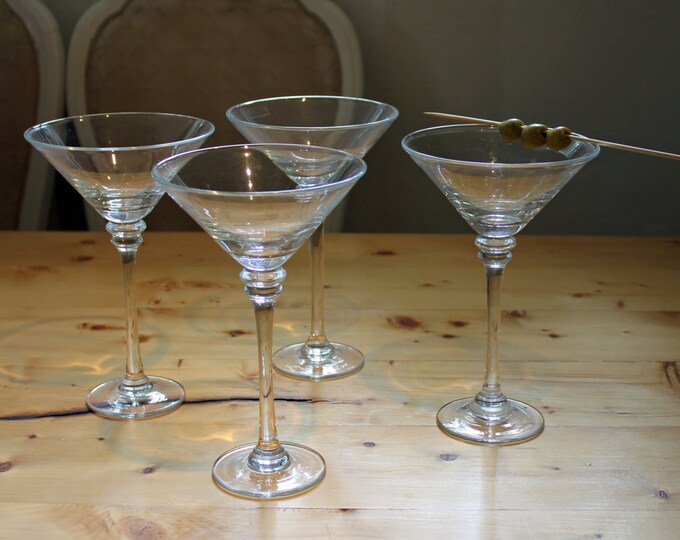 Large Beautiful Krosno Martini Glasses Set of 4 Poland. Very Etsy