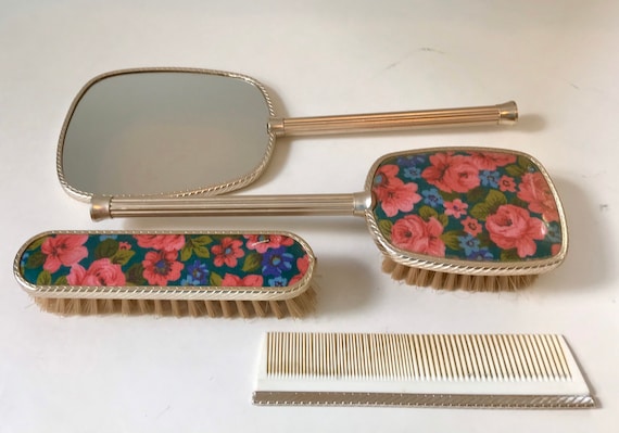 Mid Century Vanity Set Of Brushes Comb Mirror Vintage Avon Mid Century Vanity Set Of Brushes Comb, Dressing Table Brush Comb Mirror Set