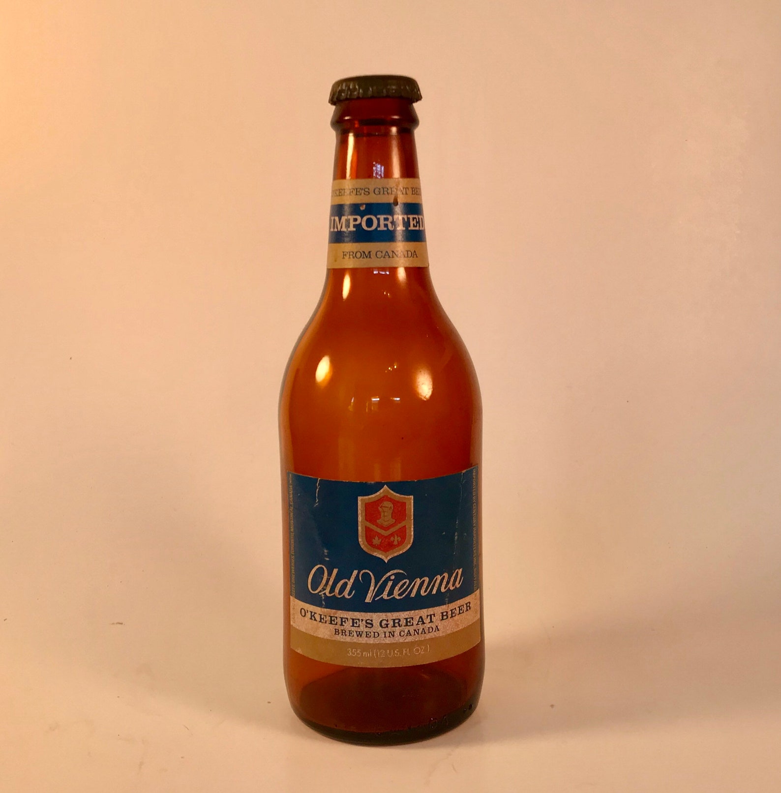 RARE Vintage Old Vienna Beer Bottle with label and cap Etsy