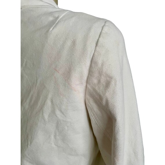 Vintage 1960s Suede Blazer Jacket Size S white mi… - image 7