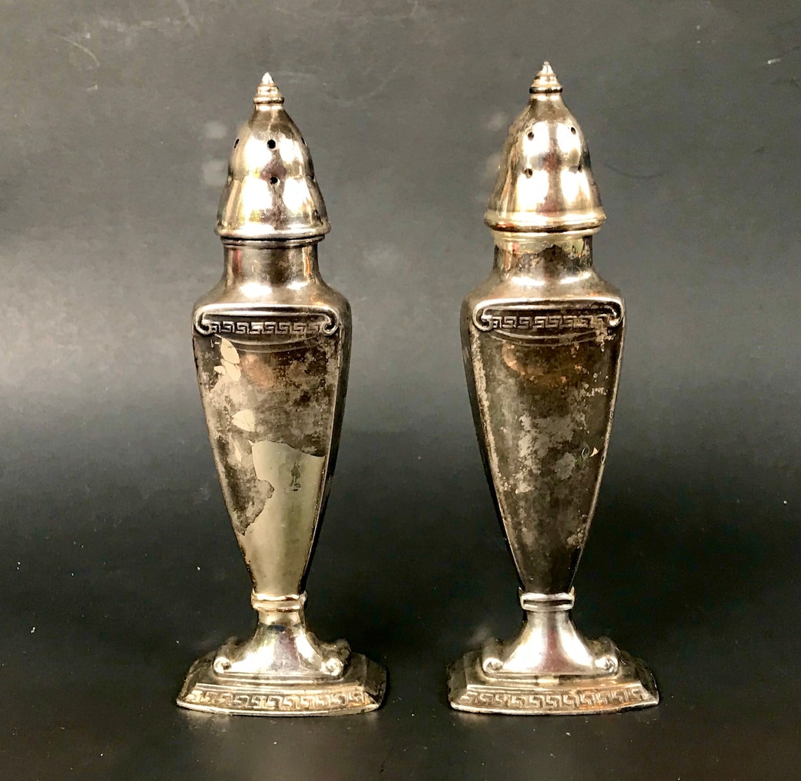 Vintage SP Co Silver Plated Salt Pepper Shakers Marked SPCo Etsy