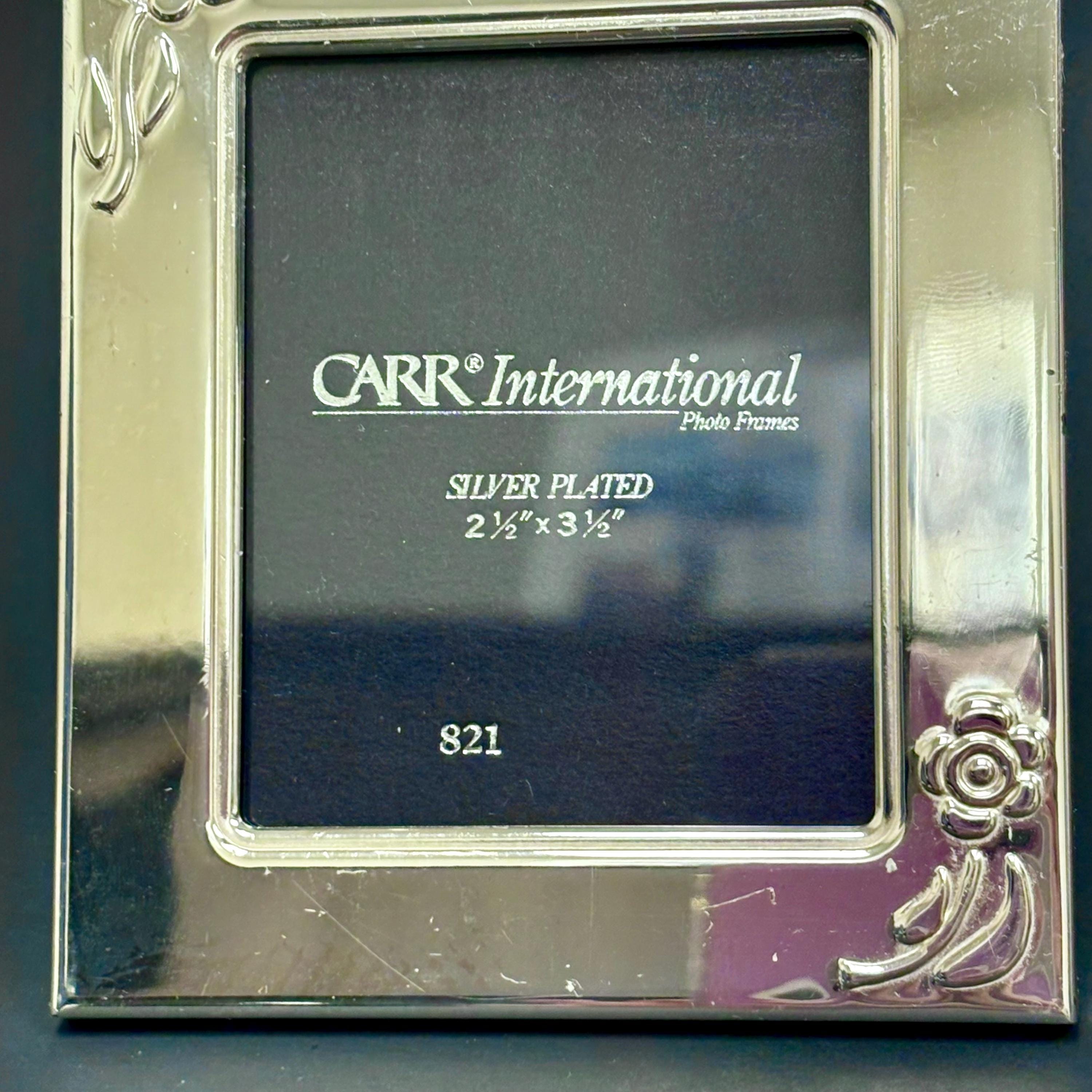 Vintage Carr International Silver-plated Photo Frame | Embossed