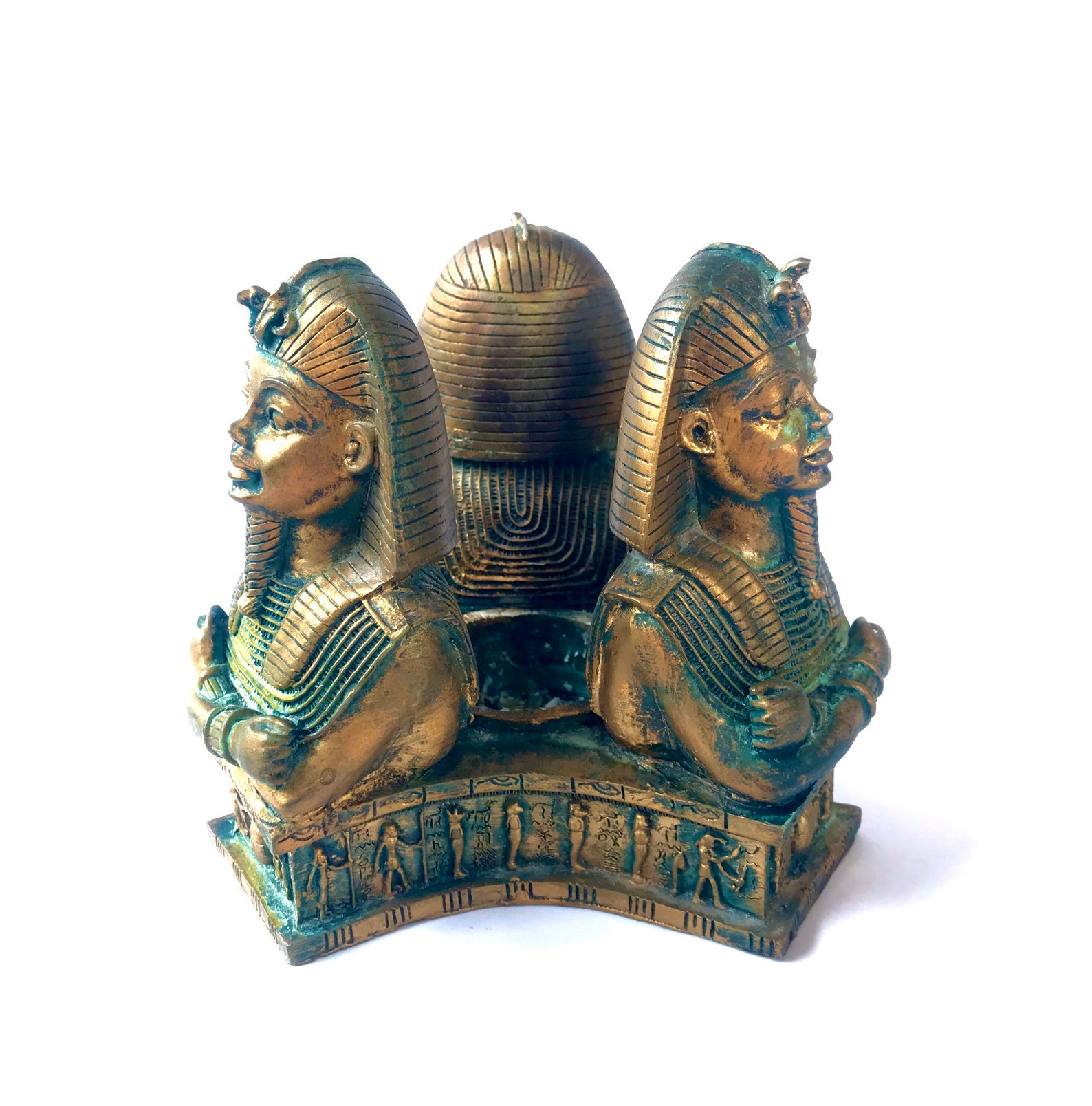 Egyptian Pharaoh Bust Candle Holder Ancient Egypt Lover Decor Etsy