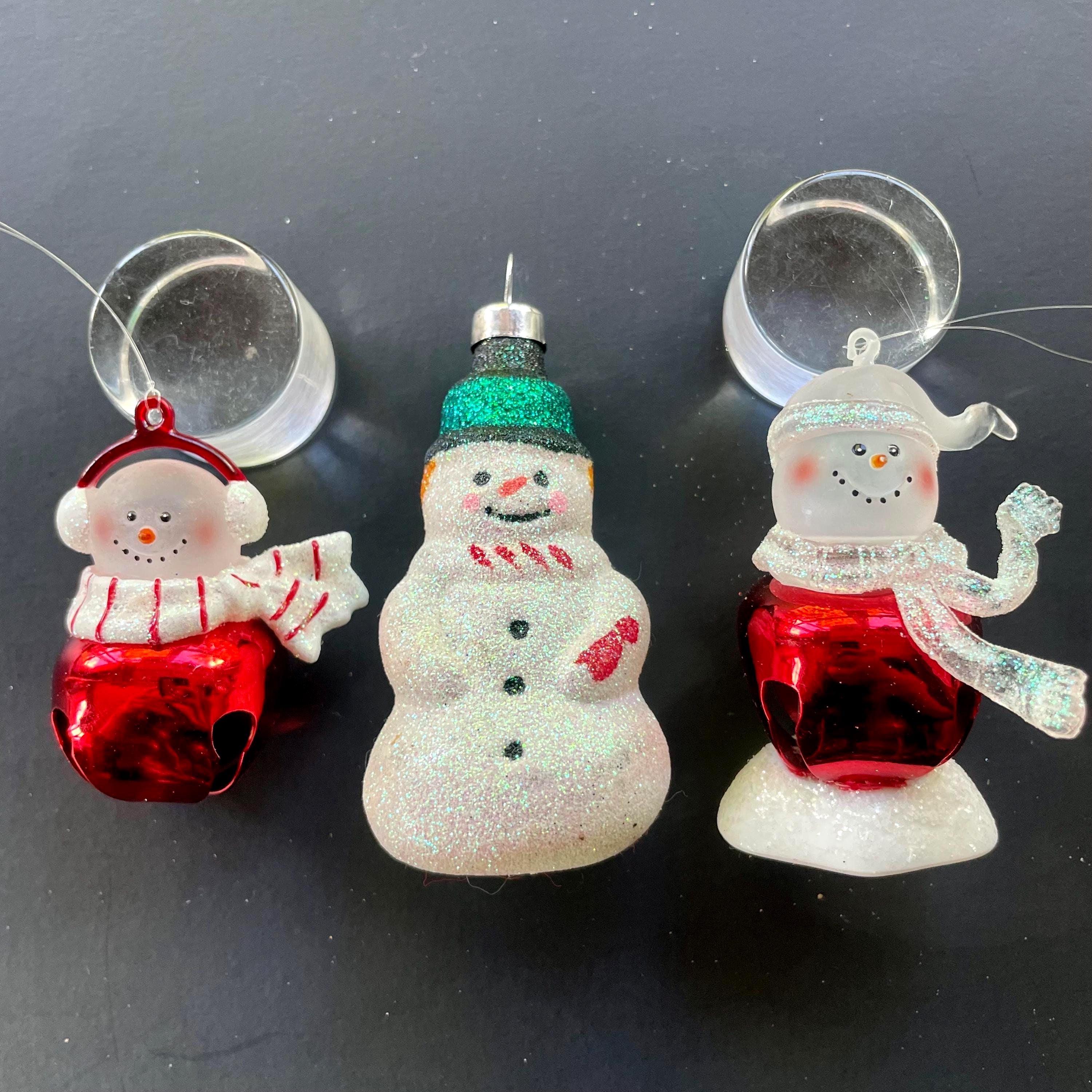 Décoration de bonhomme de neige en coton filé : décoration de Noël faite main d'inspiration vintage - France