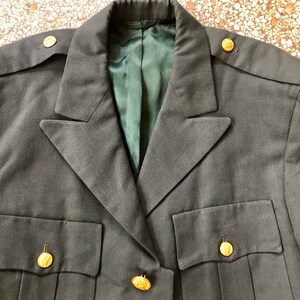 Lautersteins Vintage US Military Men Green Coat Uniform With Black ...