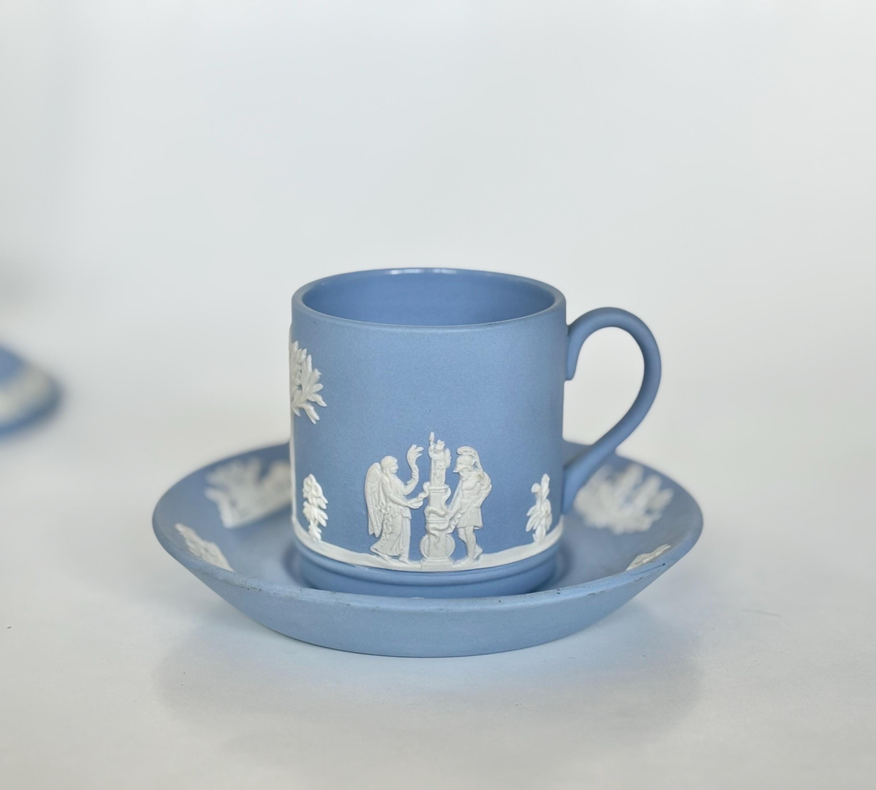 Vintage Wedgwood Jasperware Demitasse Cup and Saucer – GLAZED