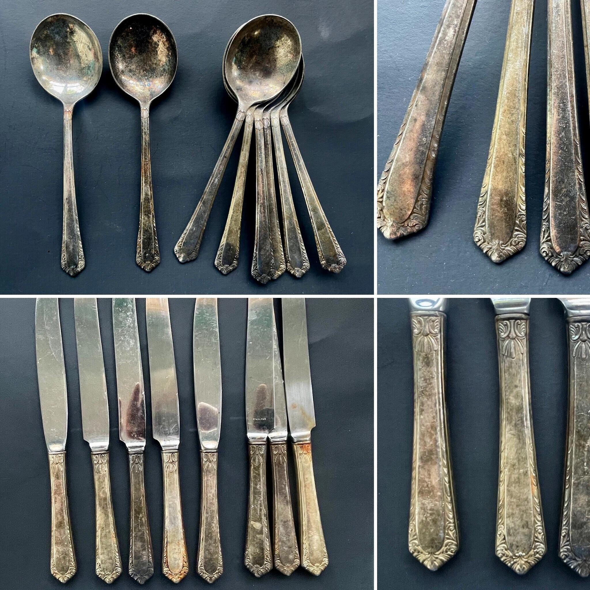 Vintage Silverplate Flatware Set L&CM Co. Superfine XXXX – 8