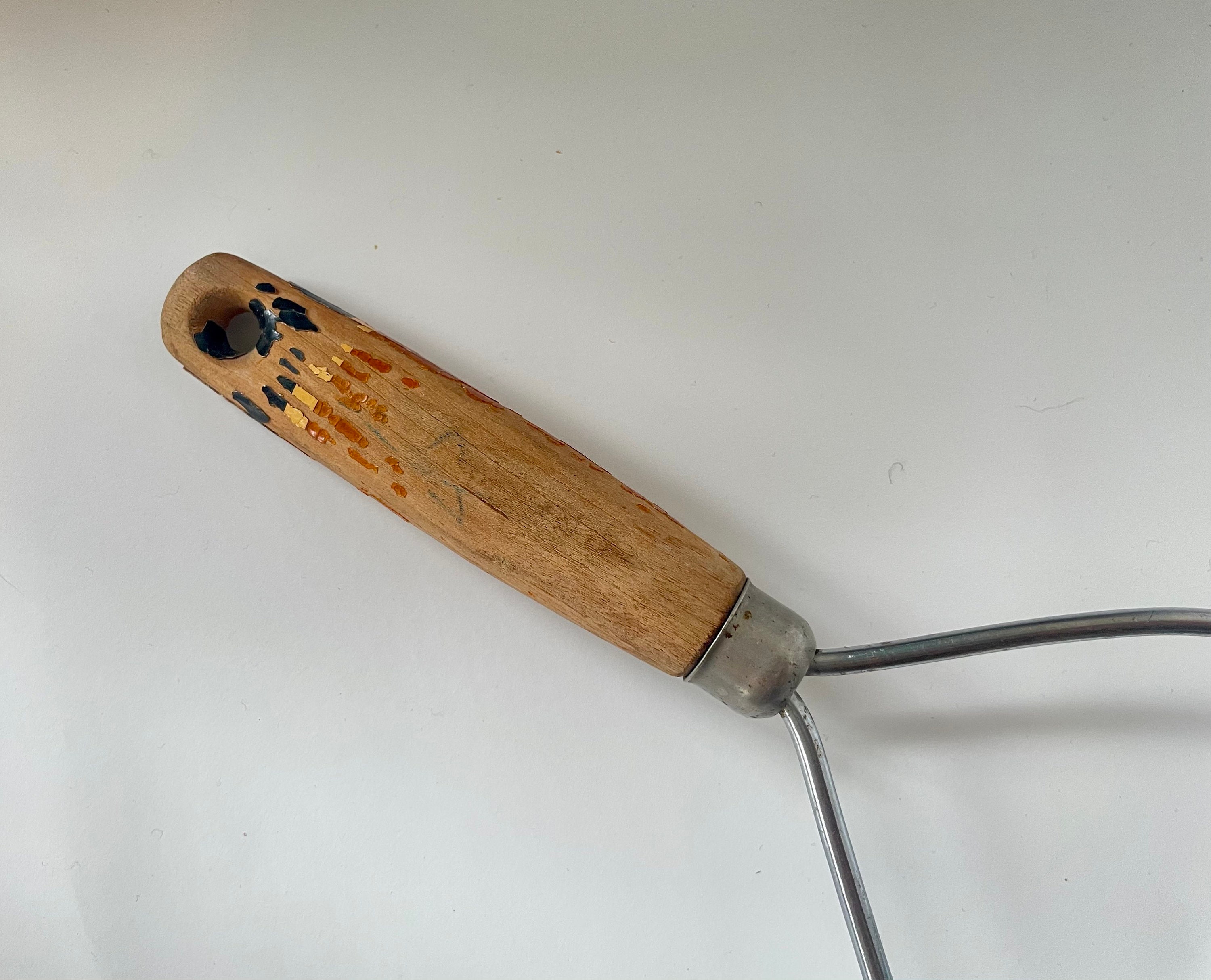 Vintage Potato Masher With Wooden Handle Chipped Paint -  Norway