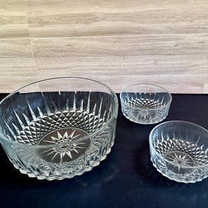 Vintage 1960s Arcoroc Glass Bowls – Made in France | Large & Small Decorative or Serving Bowls | SOLD INDIVIDUALLY
