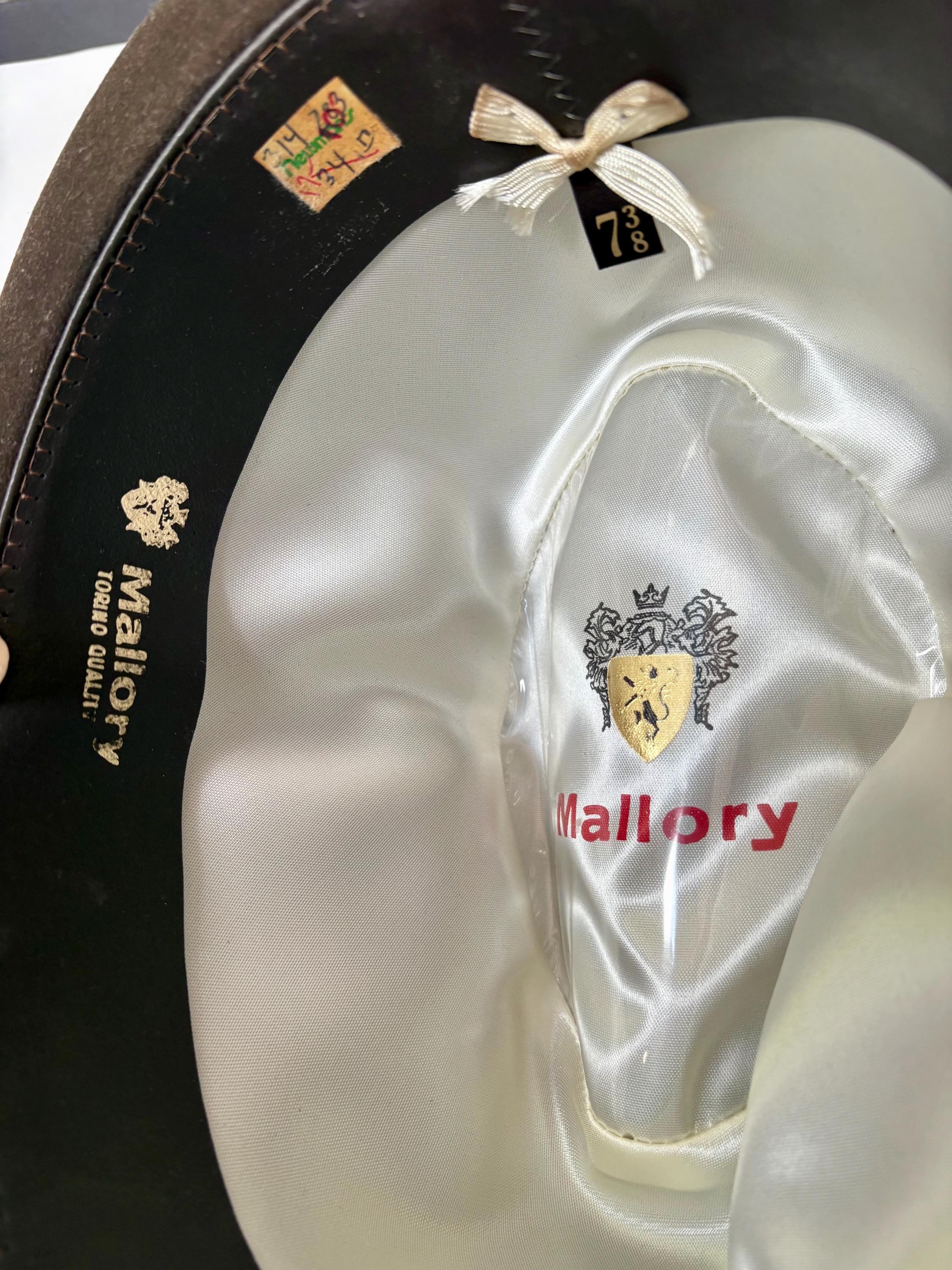 Vintage Mallory Fedora Hat Size 7 3/8 | Brown Felt Hat With Vintage Mallory Fedora Hat Size 7 3/8 | Brown Felt Hat With