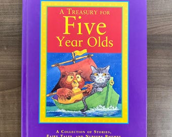 Libro infantil "Un tesoro para niños de cinco años": colección de cuentos clásicos, cuentos de hadas y rimas infantiles, ilustrado