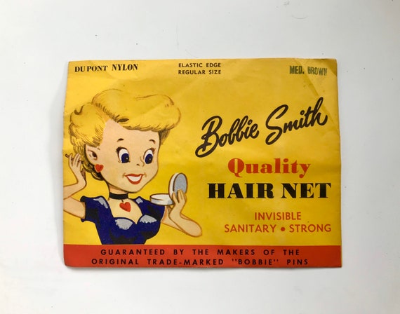 Vintage Bobbie Smith Hair Net, 1950s hair net Medi