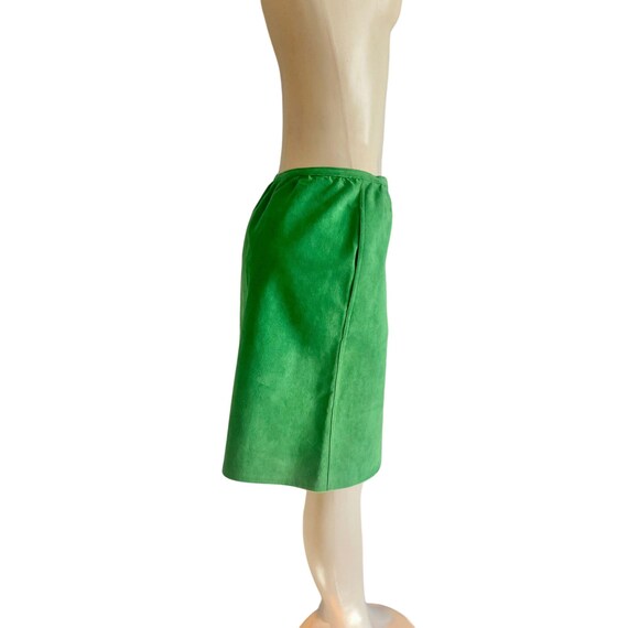 Vintage Leather Wrap Skirt in Green size M 70s re… - image 5