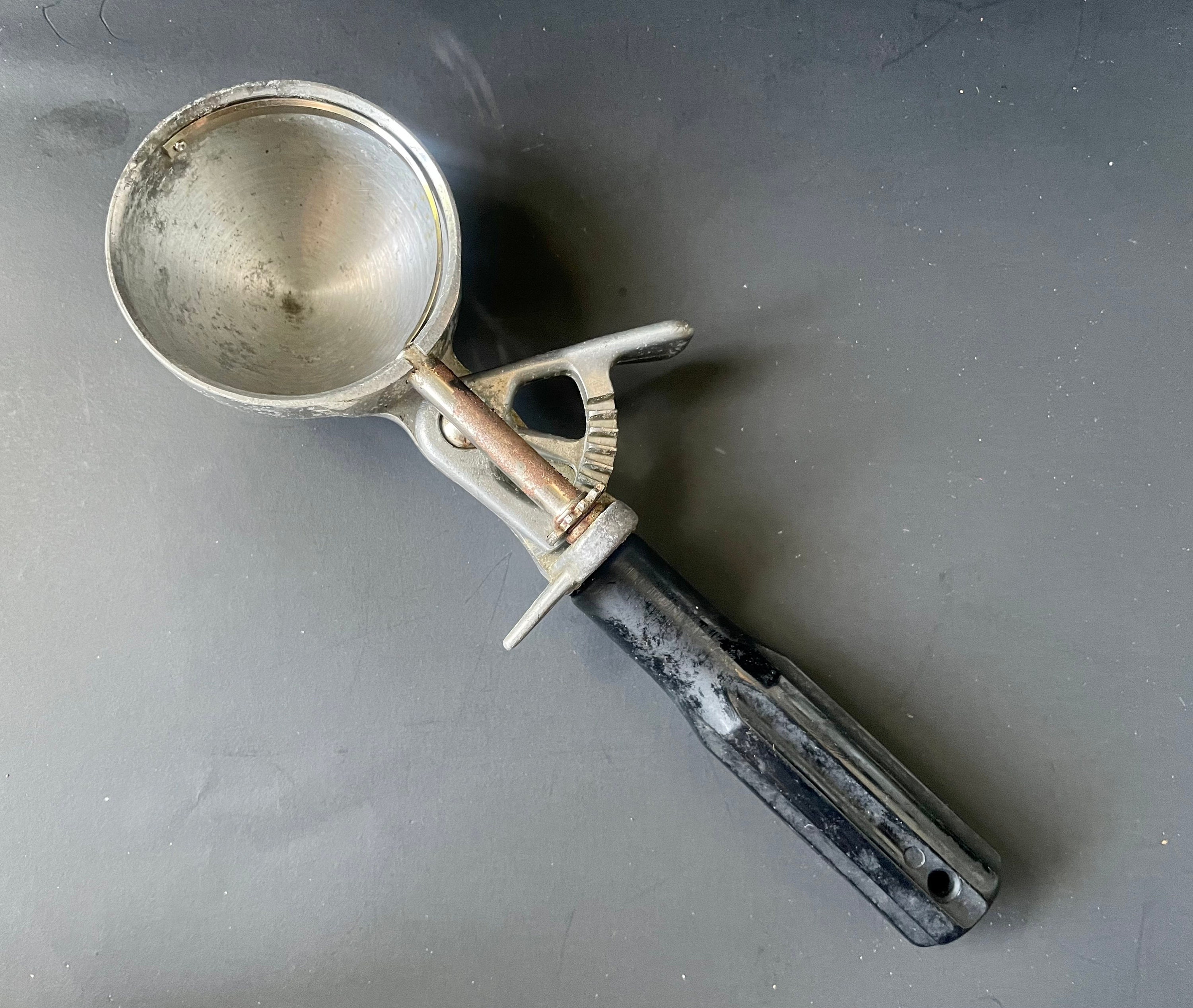 Vintage Stainless Steel Ice Cream Scoop With Trigger Large - Temu