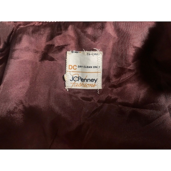 Vintage JC Penney Coat Jacket 1970s Brown Plaid D… - image 9